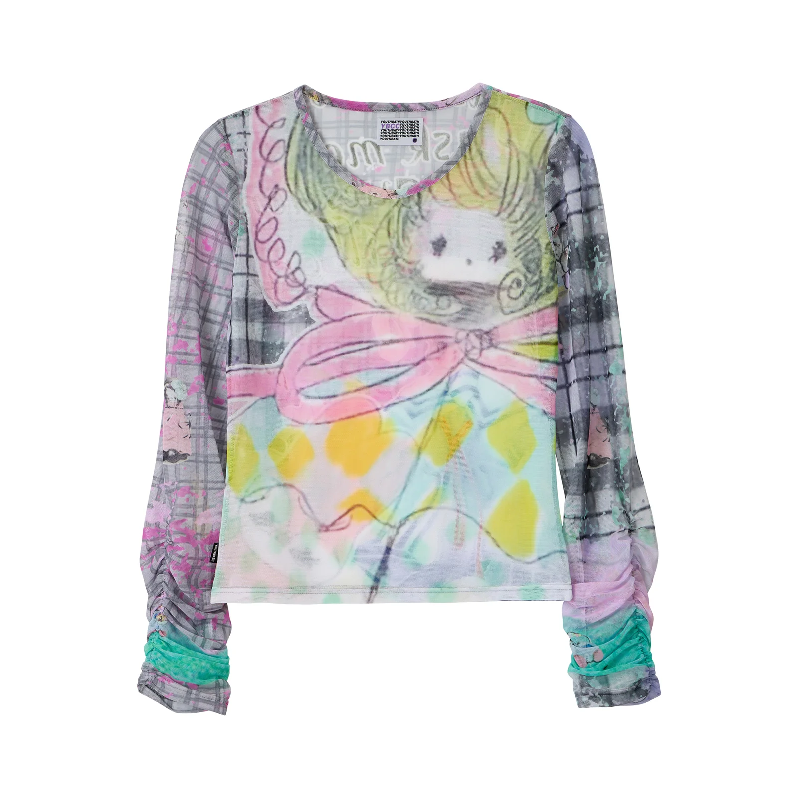 YB x Motka Graphic Mesh Top