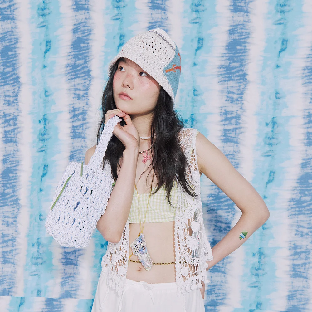 WATERY ROUNDY NET WHITE