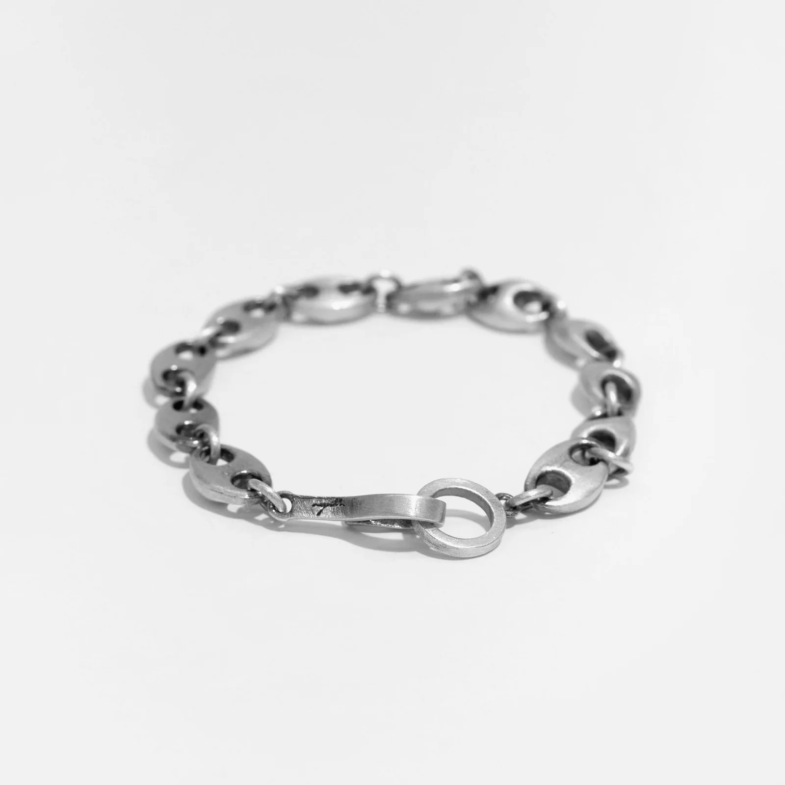 Stud Link Chain Bracelet - Silver