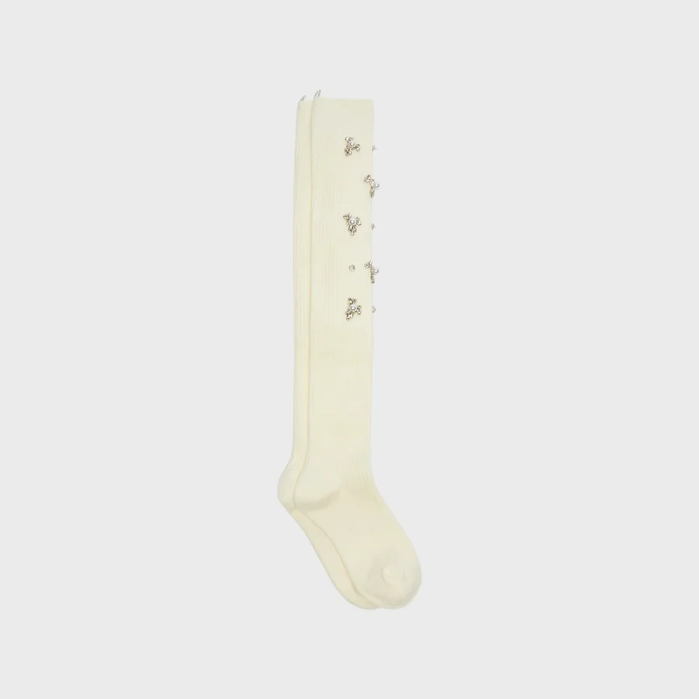 Crystal knee socks(ivory)_DSLAA26503IVY