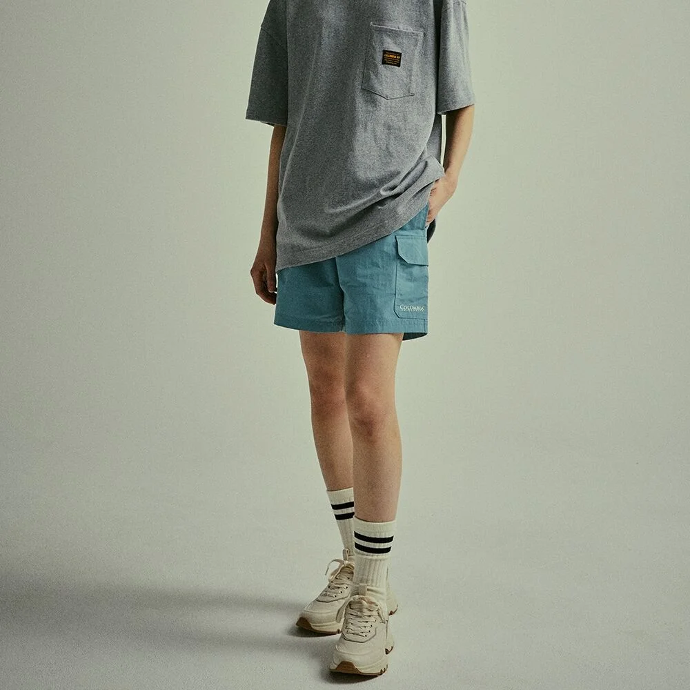 CU SIGNATURE CARGO NYLON SHORTS PANTS 灰藍色