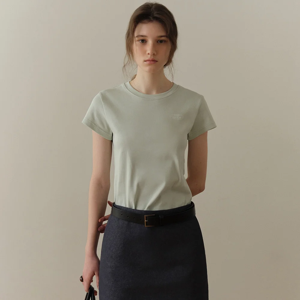Classic Logo Cotton T-shirt (Soft Mint)