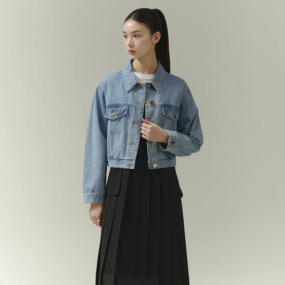 it MICHA 鈕扣設計 牛仔 外套 ITP3DJK710 (BLUE)