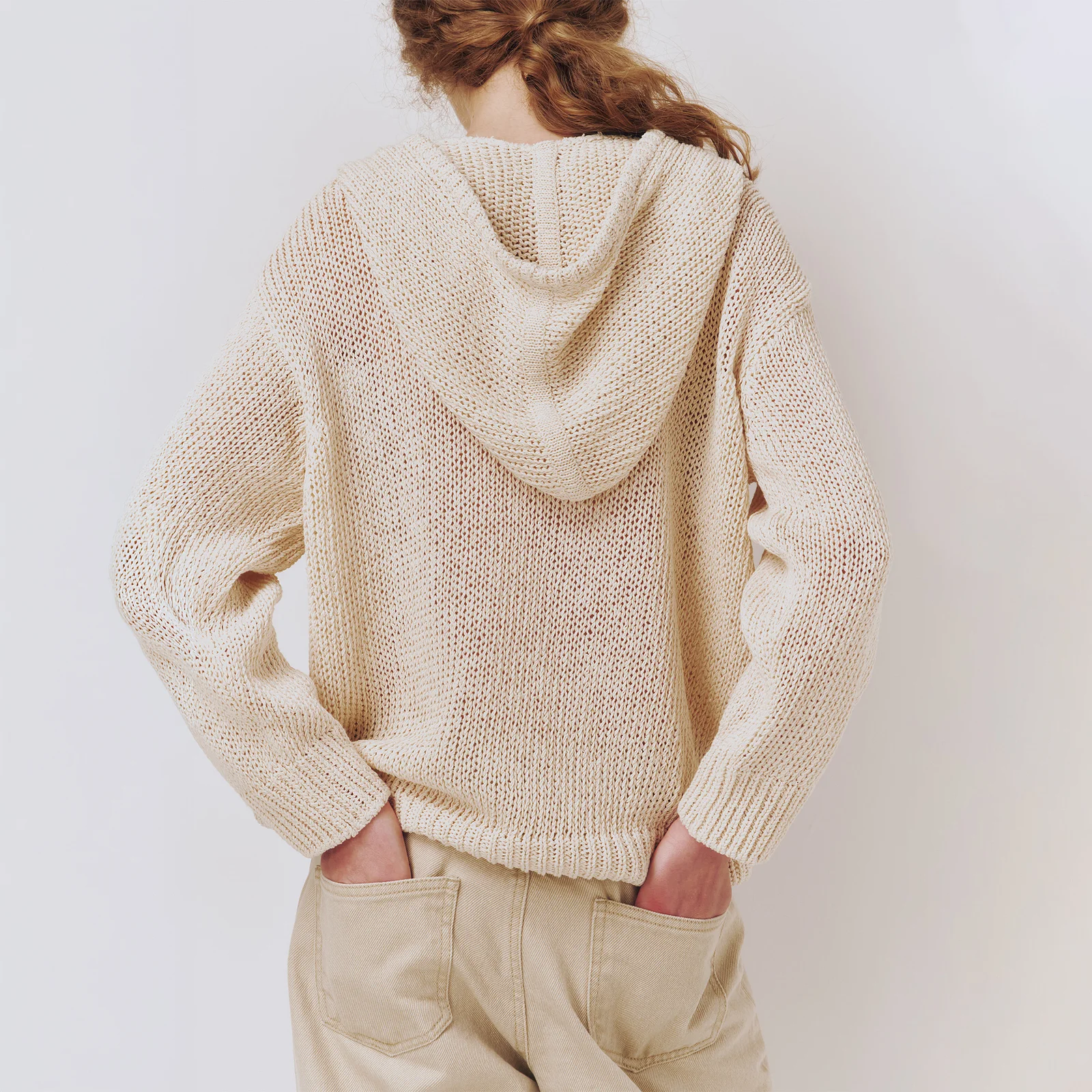 Ral Hooded Knit Ecru