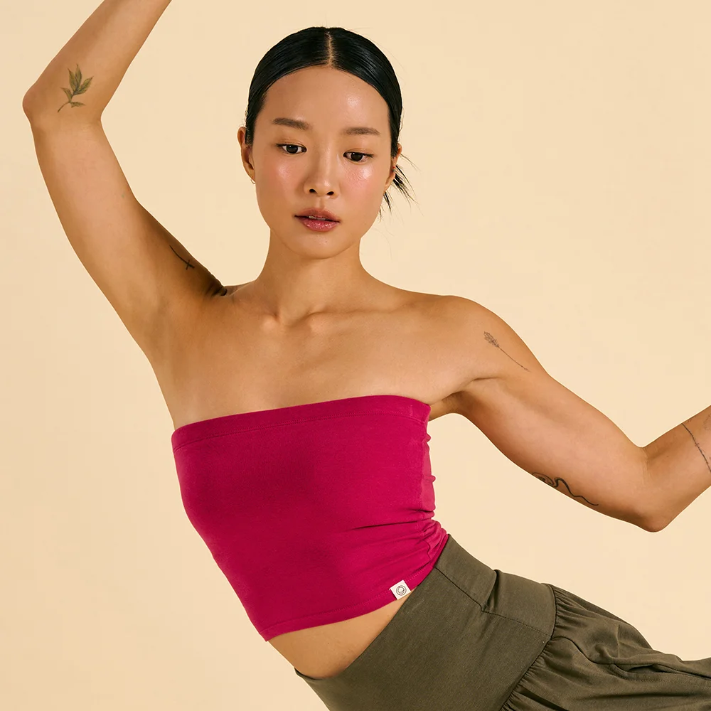 Namaste long tube top (Red)