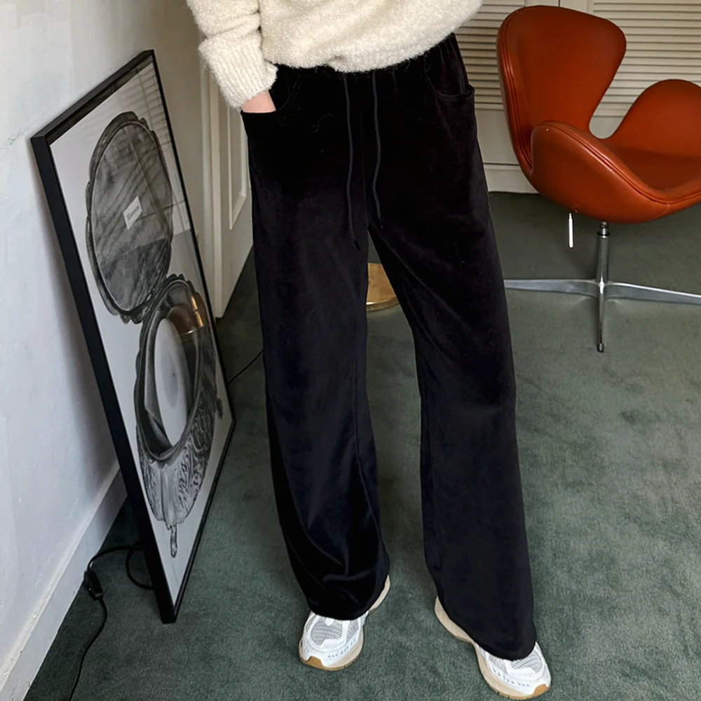 InZi Active 絲絨 褲子 黑色
