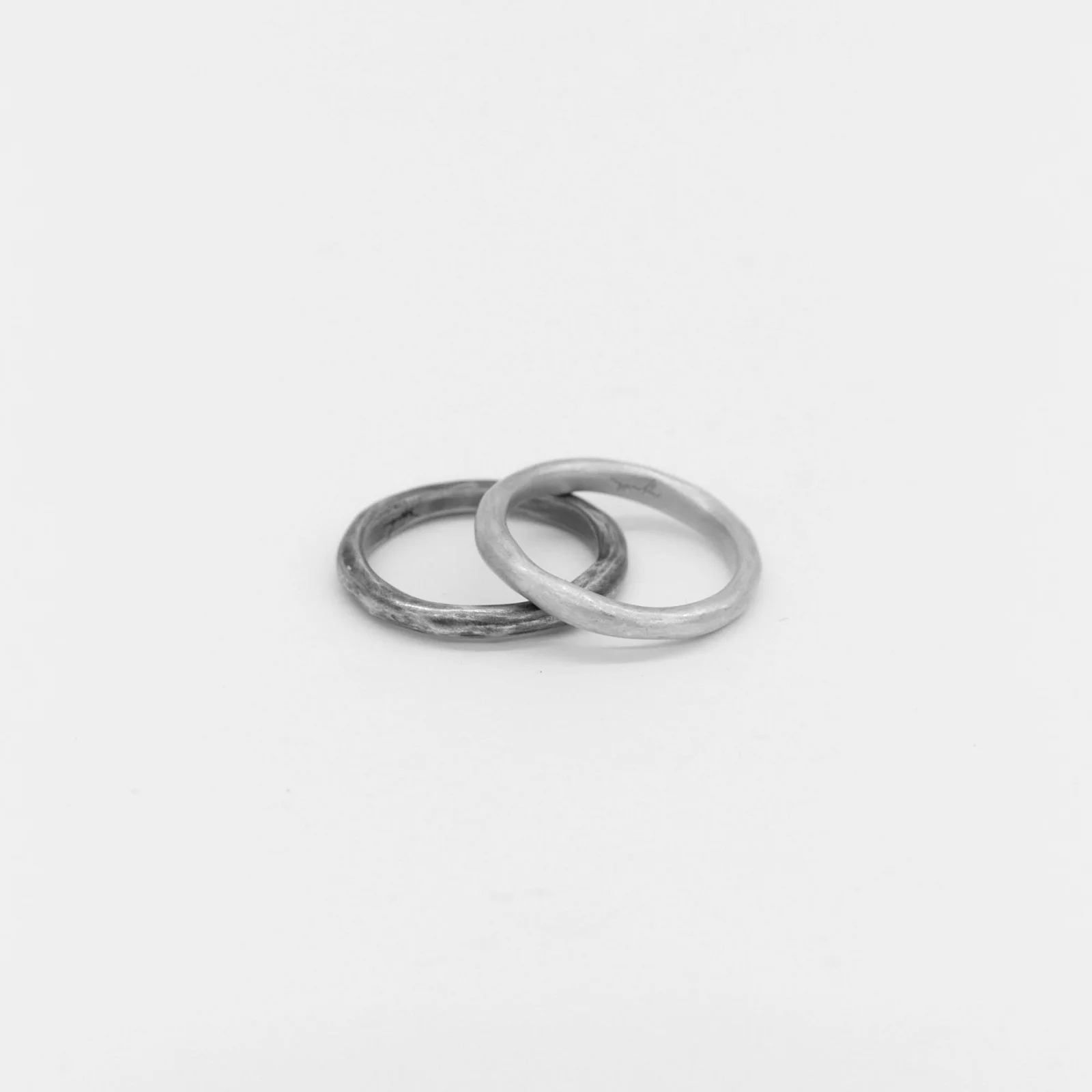 Double Layered Rings - Silver