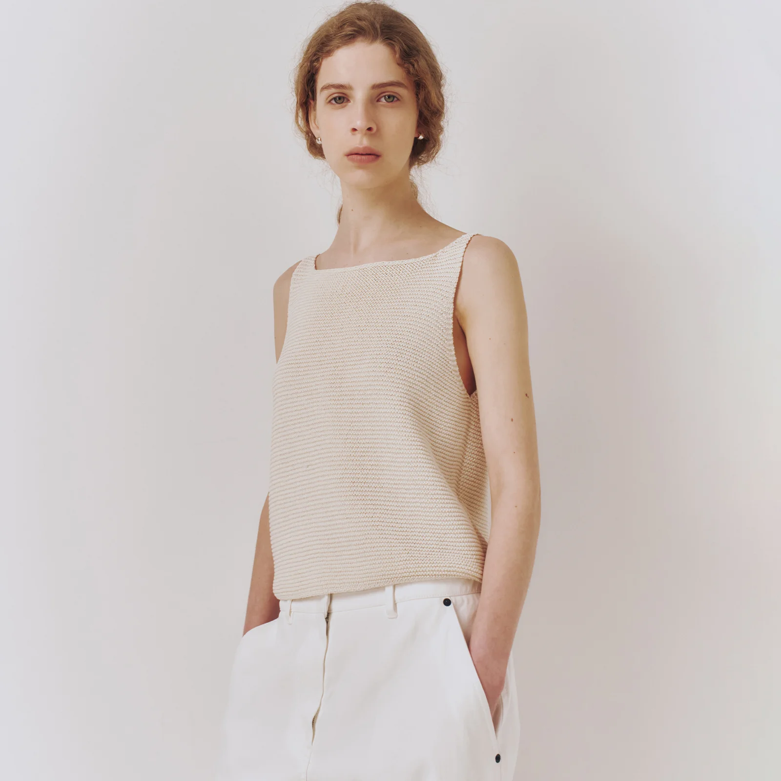 Ami Sleeveless Ecru