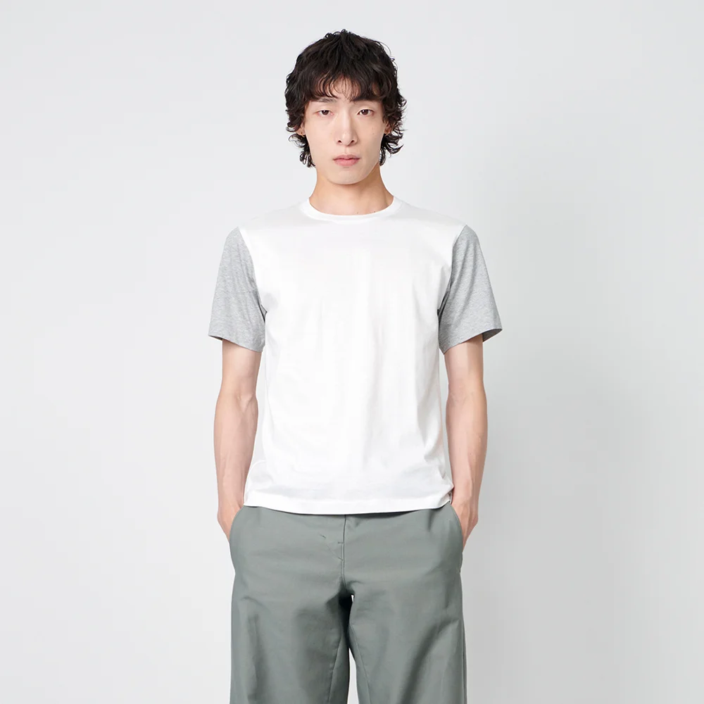CONTRAST HALF SLEEVE T-SHIRTS WHITE