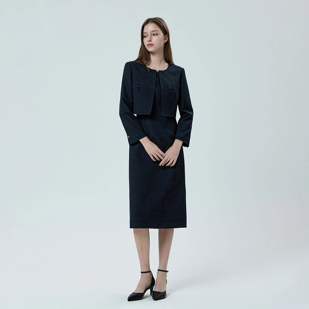 it MICHA 短版 外套 套裝 連衣裙 ITPAYOP710 (DARK NAVY)
