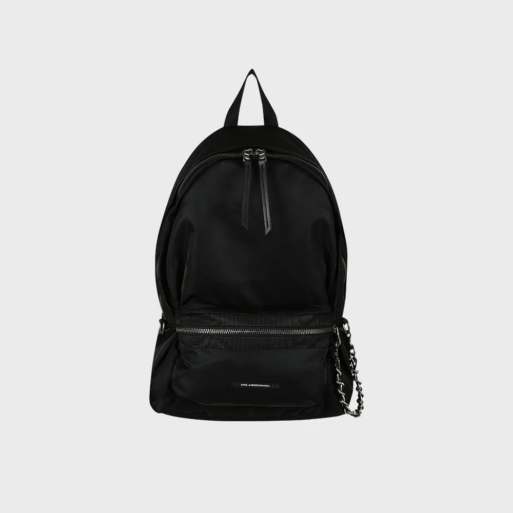 UNISEX URBAN NYLON CHAIN BACKPACK aaa561u(BLACK)