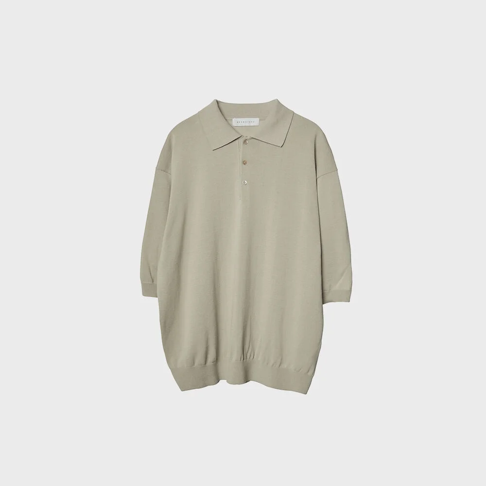 HARD TWIST POLO SHIRT(LIGHT OLIVE)