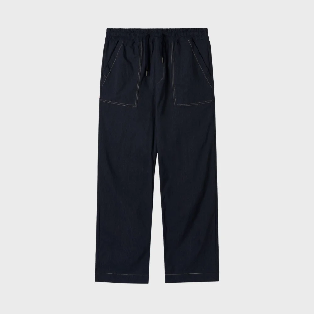 W DENIM-LIKE TROUSERS - NAVY (P252WPT180)