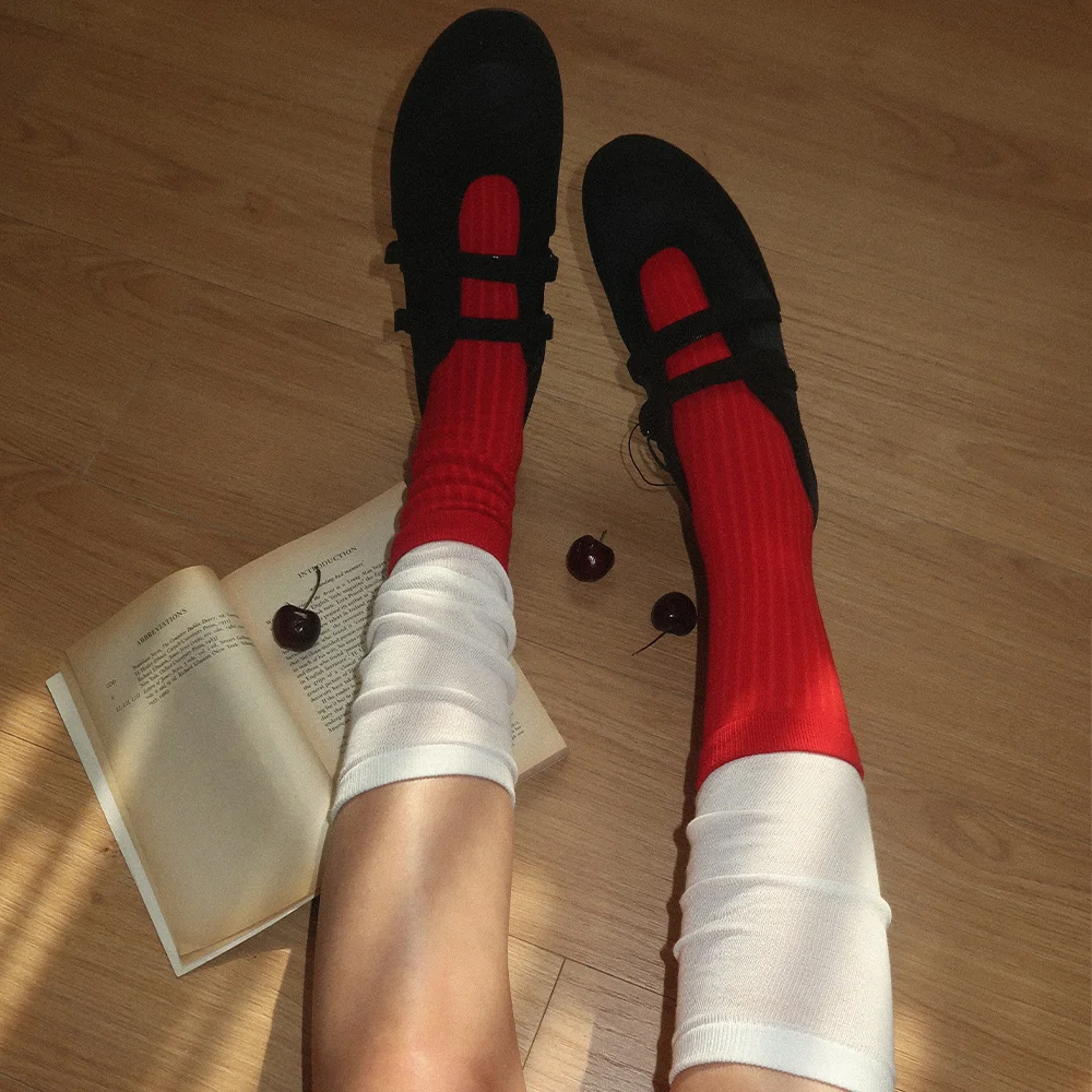 Butter Layered Socks - Red