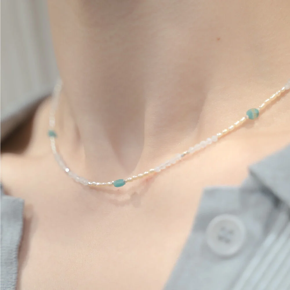 HR 48N_Gemstone Beads Necklace