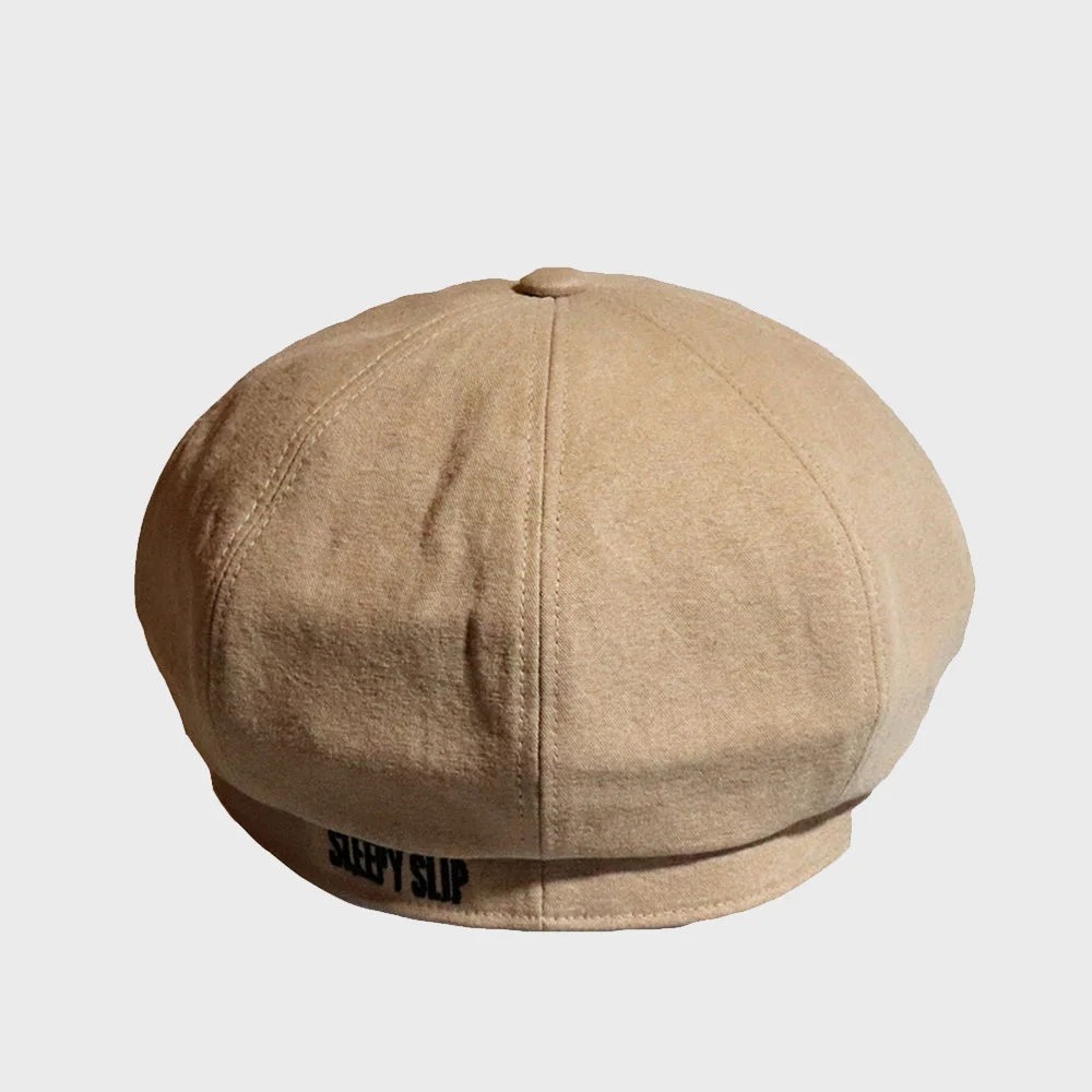 SIGNATURE BEIGE NEWSBOY CAP