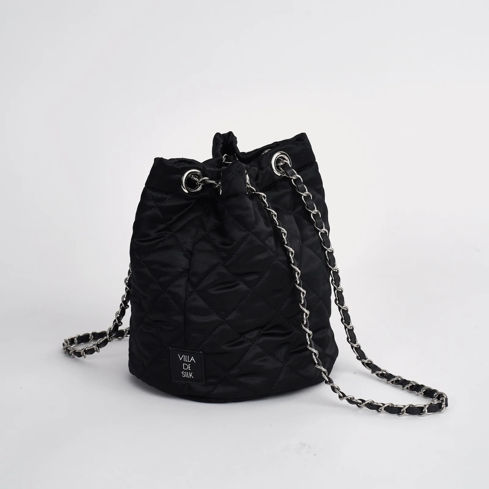 Quilted 100% silk bucket bag 絎縫 真絲 水桶袋