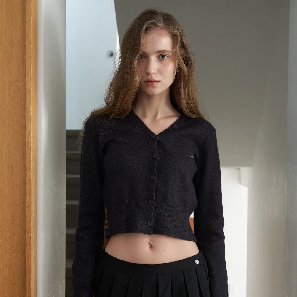 Soft Mood V-Neck Cardigan - Black