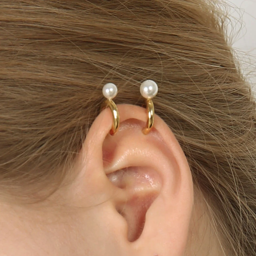 2 PEARL EARCUFF_1810GD