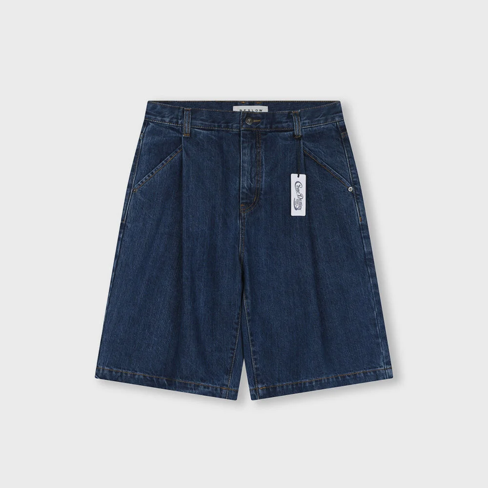 CONE MILL DEEP ONE TUCK SHORTS MEDIUM WASHED