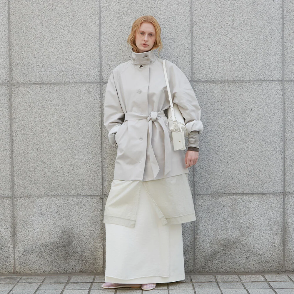 LAYERED TRENCH COAT