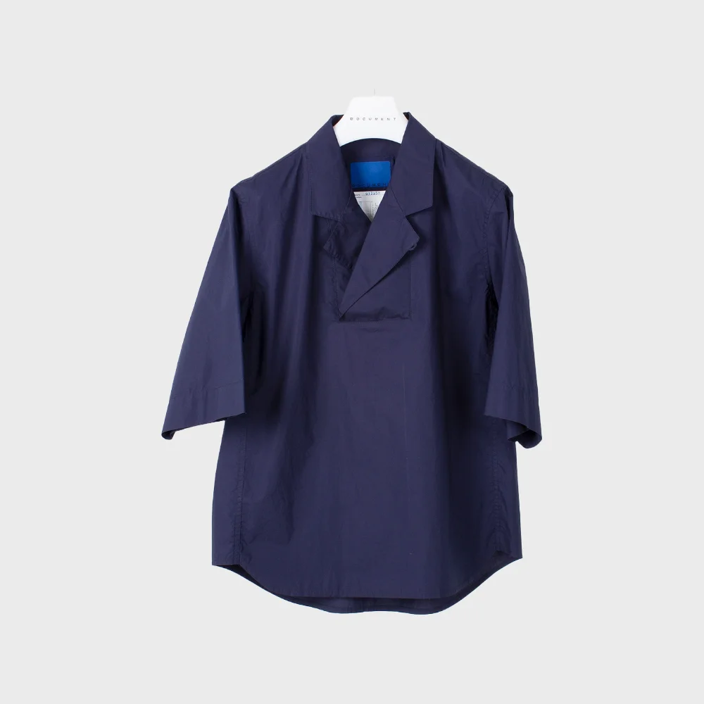 TYPEWRITER SAFARI SHIRT_NAVY