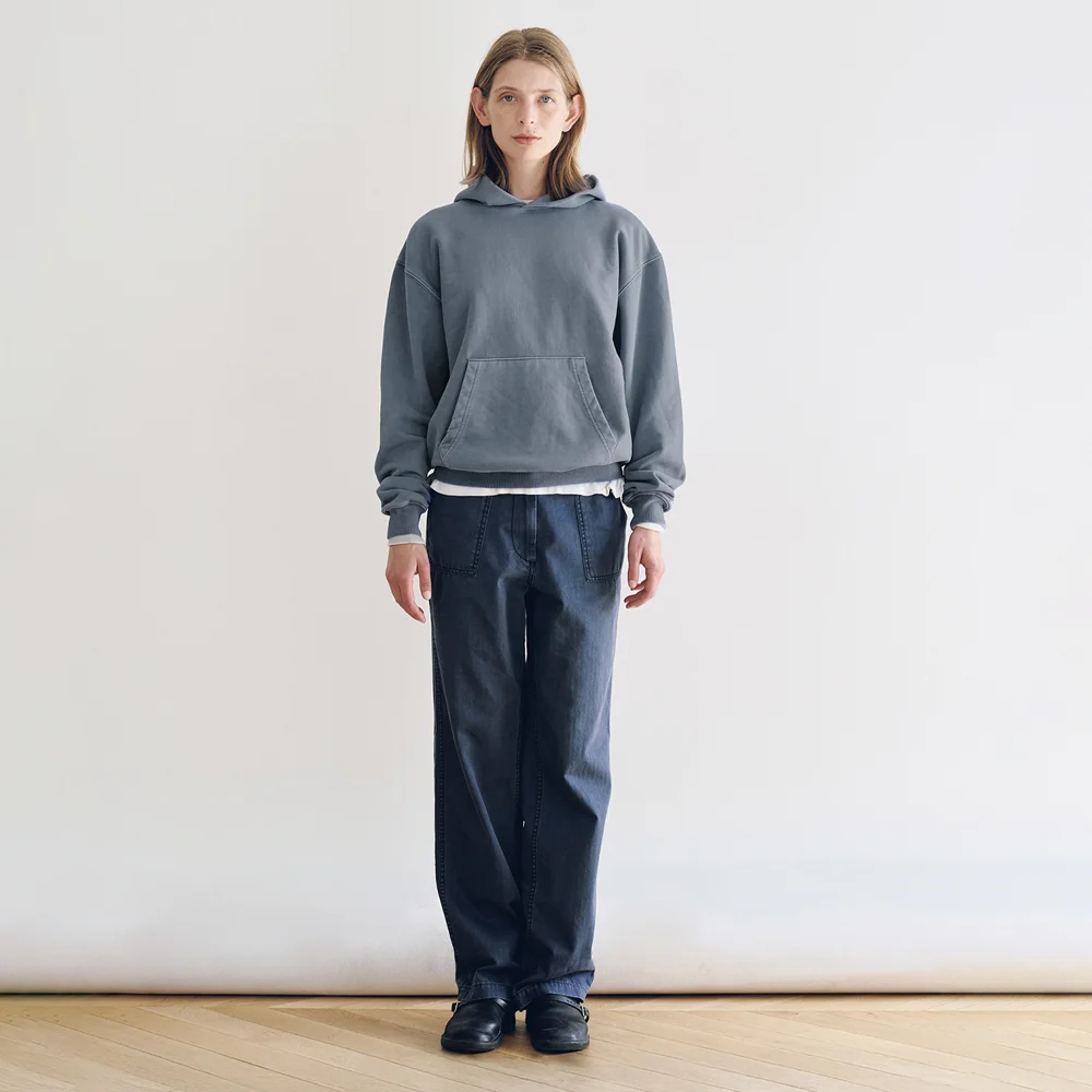 Meadow washed cotton pants (Washed blue)