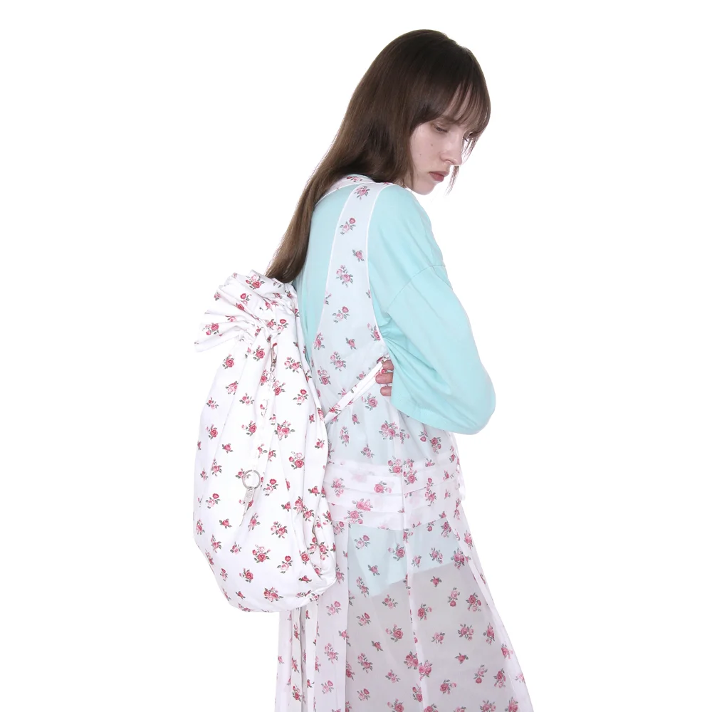 WASHED KEYRING SLING BAG_WHITE FLORAL