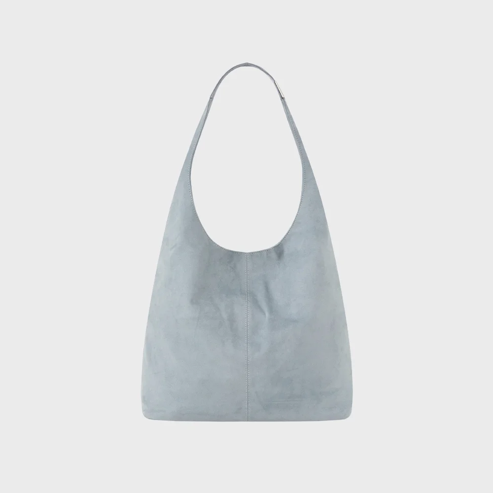 G LEATHER SHOULDER BAG (ASH BLUE)