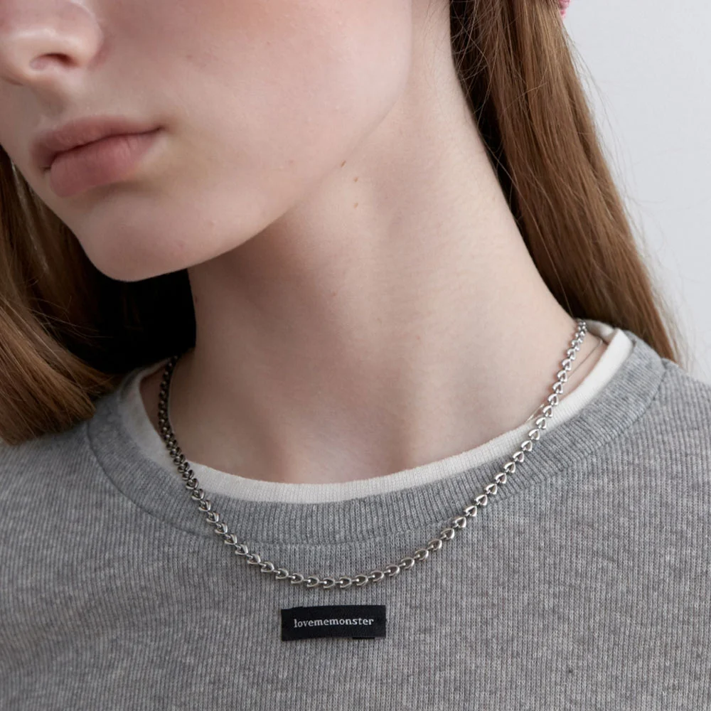 Easy Heart Chain Necklace (L251MNK140)