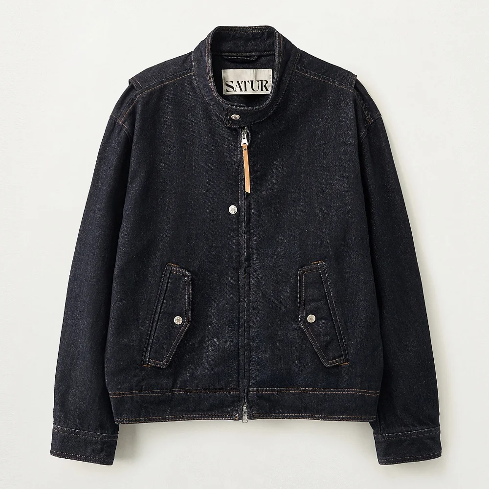 Non-fade 牛仔 Harrington 外套 靛藍