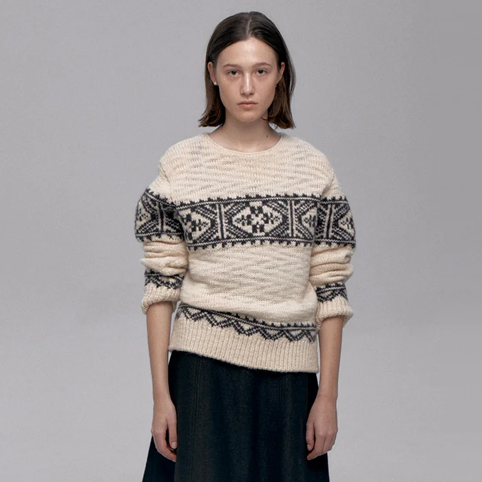 Snow Jacquard Knit(Ivory)