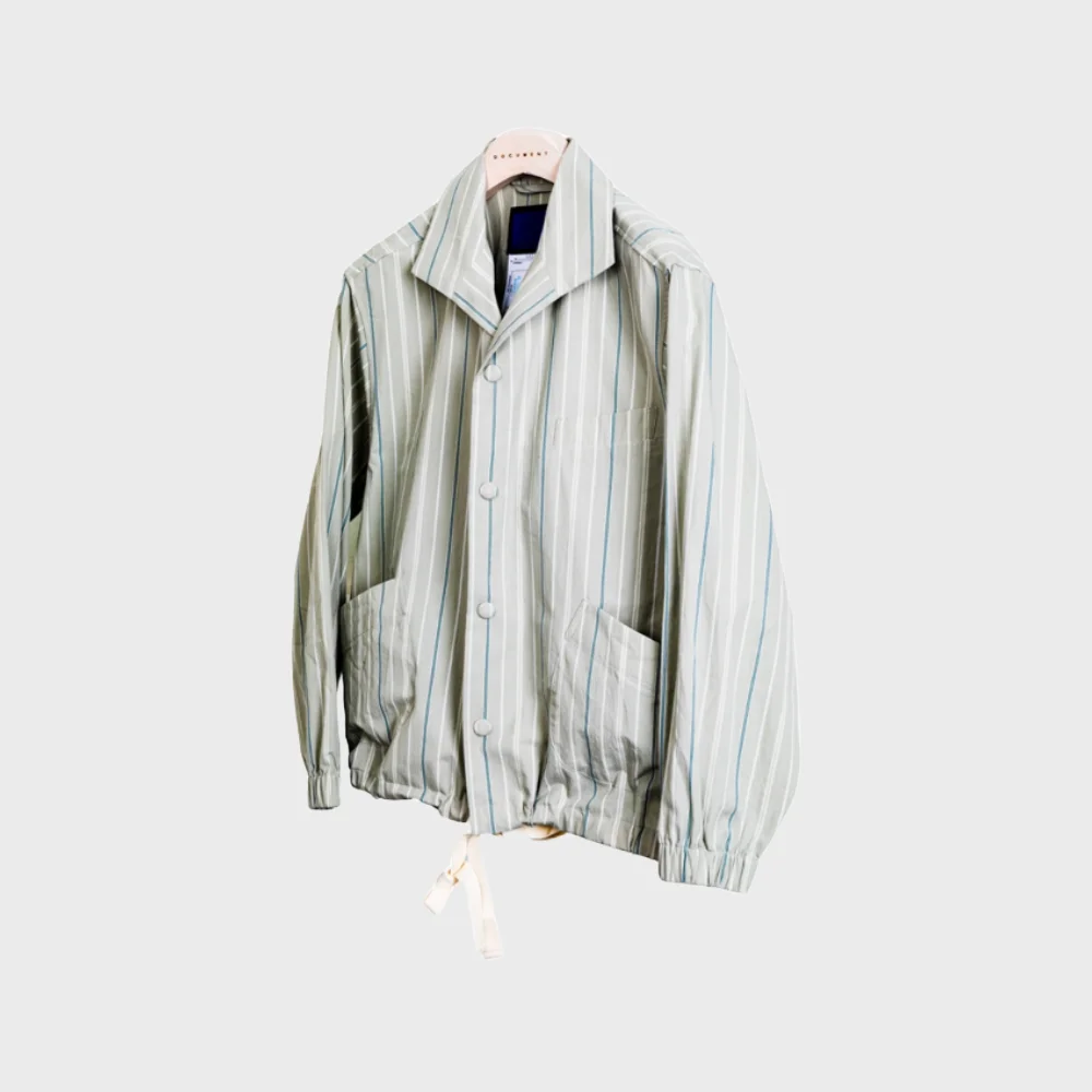 COTTON STRIPED COACH JACKET