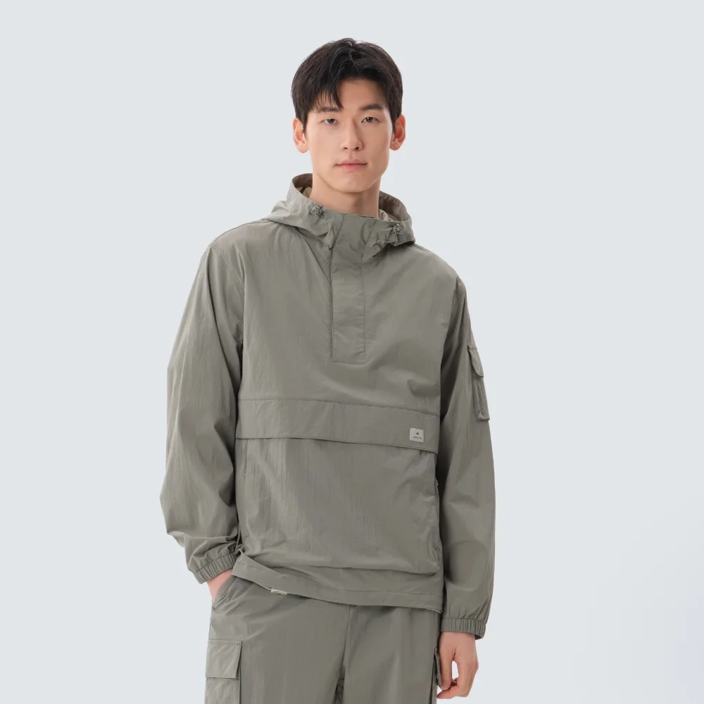 髮根 連帽衫 風褸 Khaki Gray (S25MMRAN60)