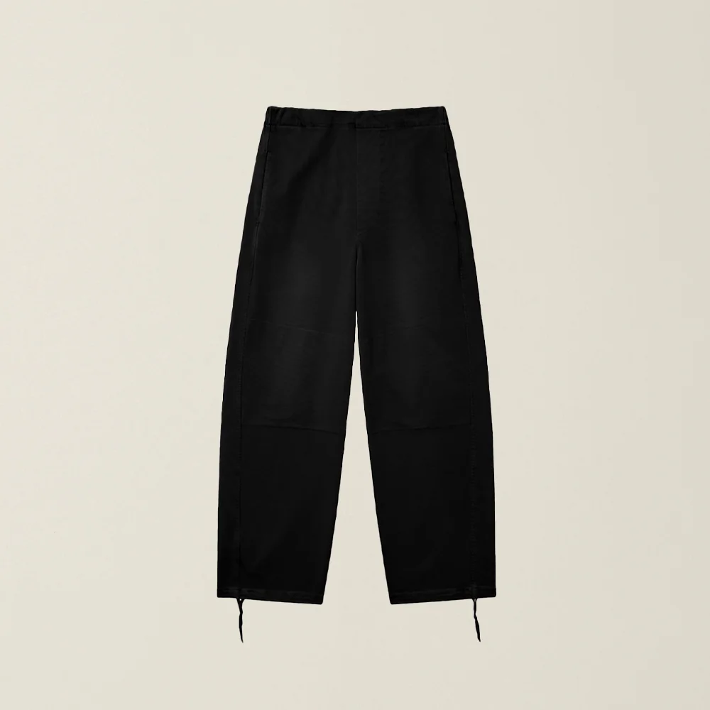 GARMENT DYED SWEAT PANTS BLACK