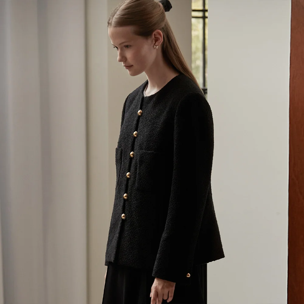 Boucle tweed jacket - Black