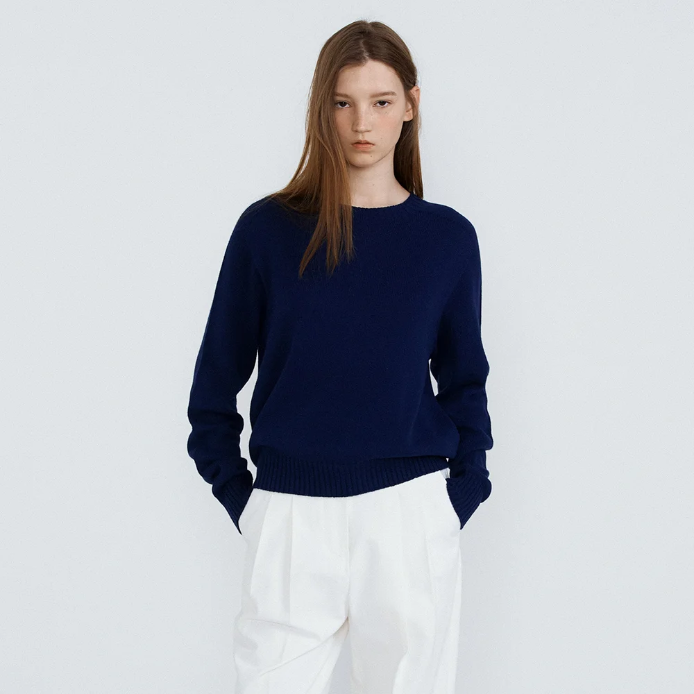 Saddle Wholegarment Knit (Navy)