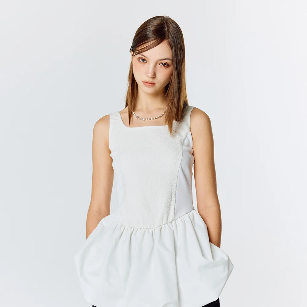 L15 BALLOON ONE-PIECE(WHITE)