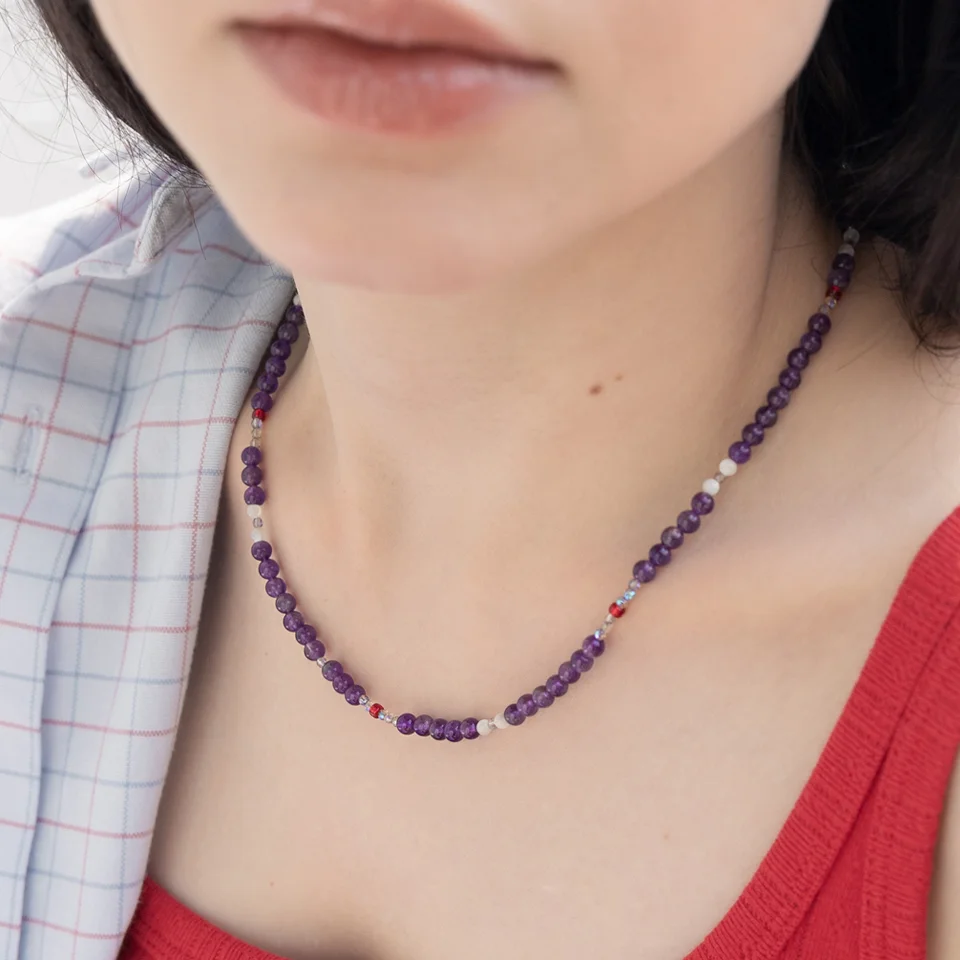 Violet rain necklace