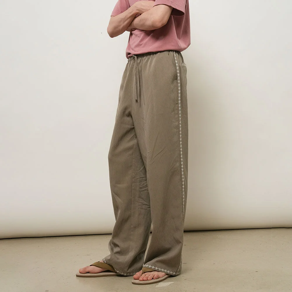 UNISEX 縫線 點綴 鬆緊帶 褲子 / GF2UPT017_M
