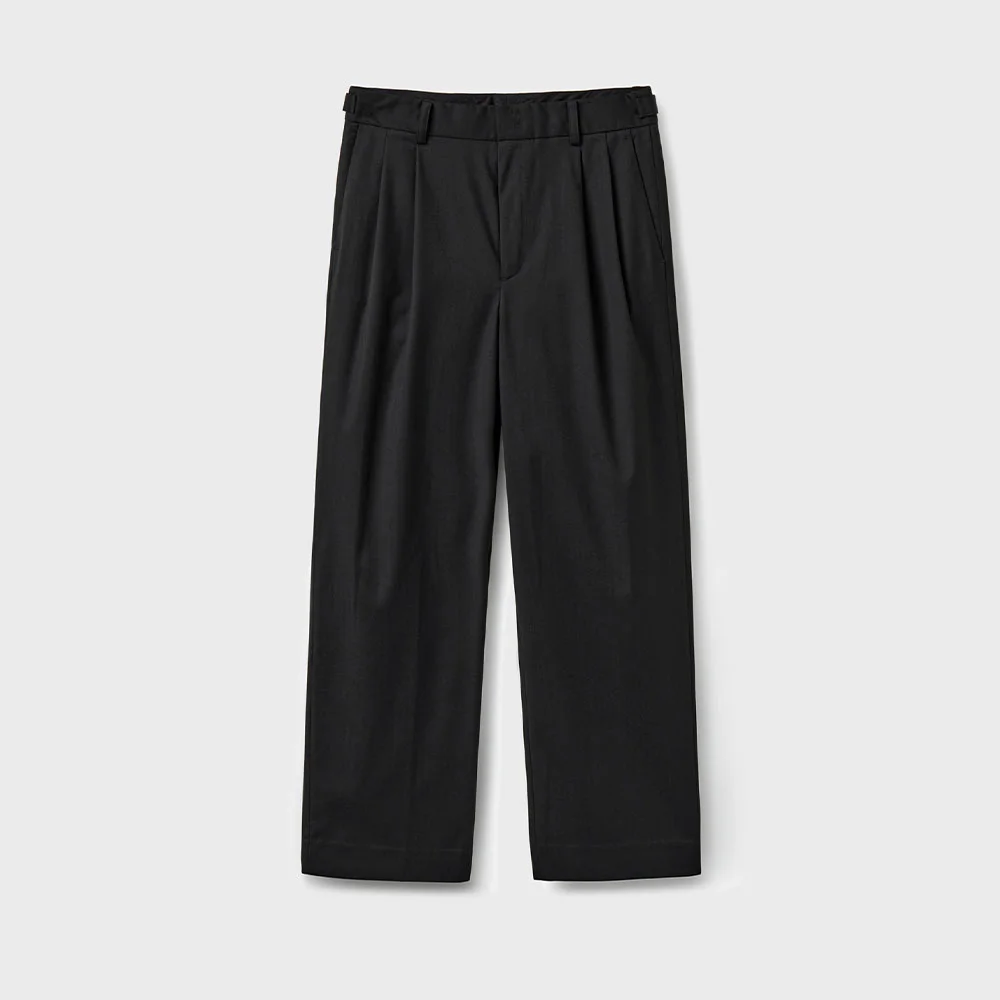 HERRINGBONE LINE WIDE SLACKS