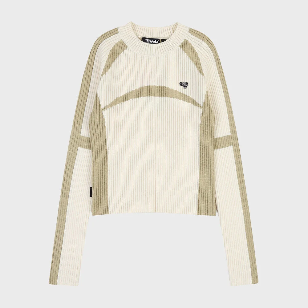 W SPORTY COLOR BLOCK KNIT PULLOVER