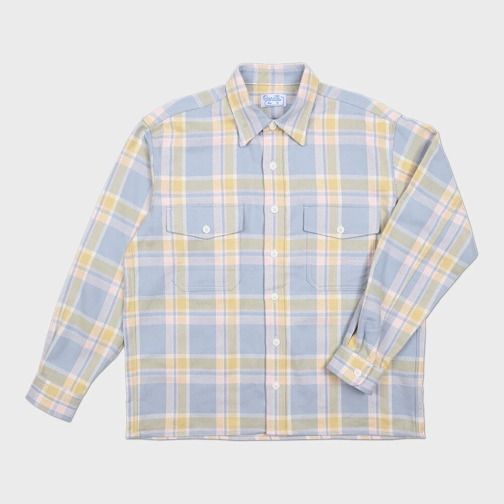 BBW FLANNEL CHECK SHIRKET - P/BLUE