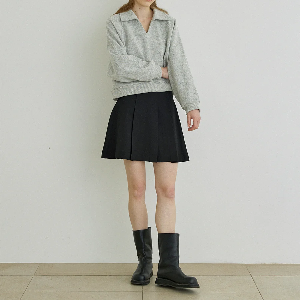 Luna pleats skirt (Black)