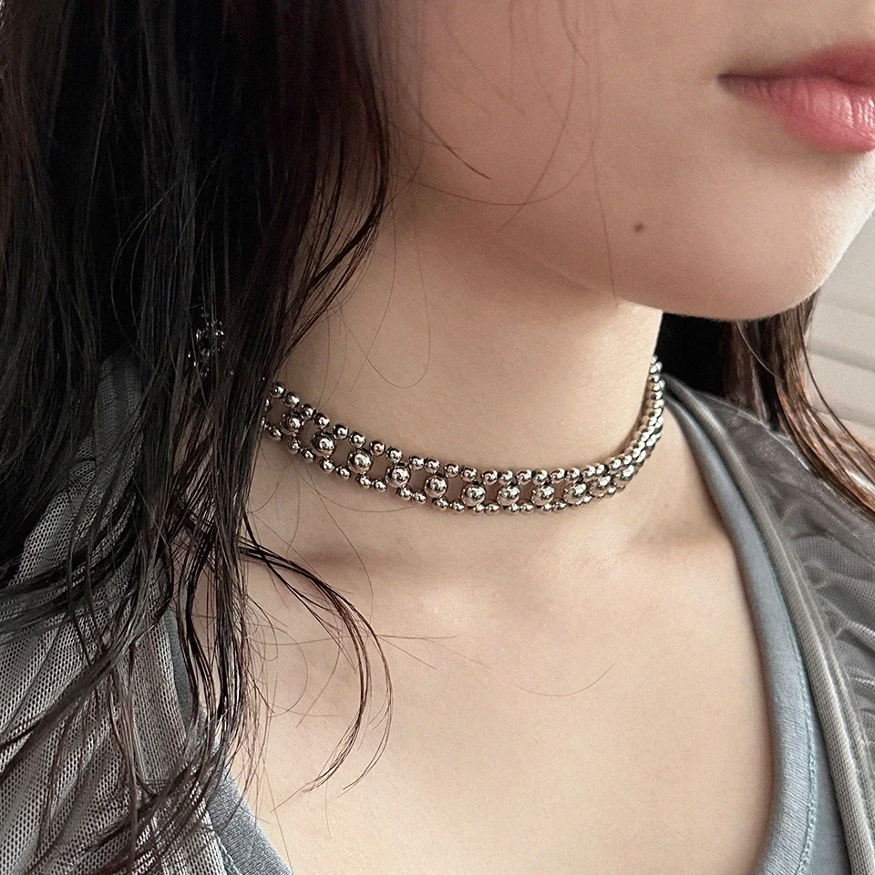 lace ball chain necklace