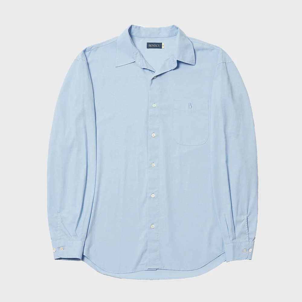 B LINEN SHIRTS -S/BLUE