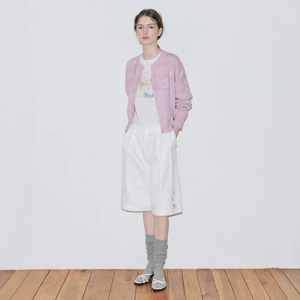 Silver Pebble Half Pants (White)