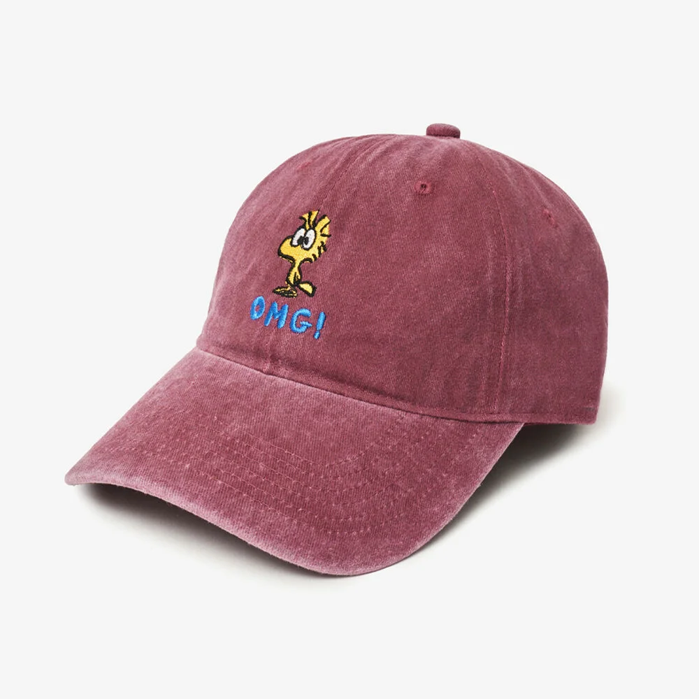 Woodstock 石洗 水洗 棒球帽 (BURGUNDY)