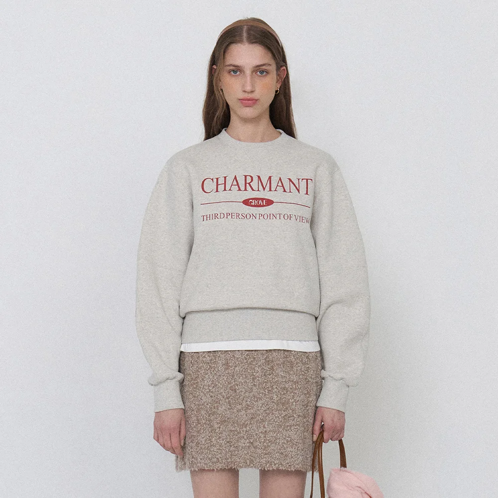 CHARMANT SWEAT SHIRTS (OATMEAL)