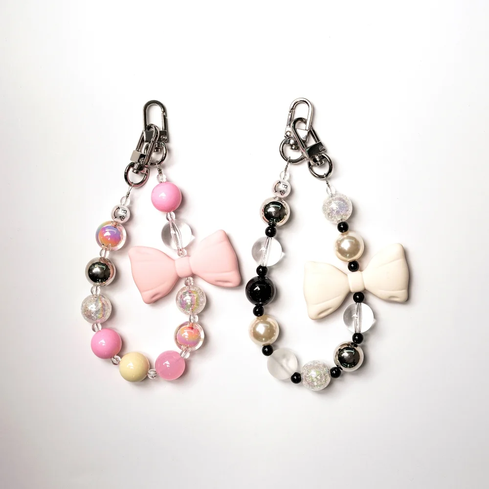 Mellow big ribbon ball hand strap 柔和 大 蝴蝶結 珠 手部 手機 袋 肩帶